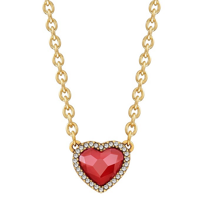 Luca + Danni Red Crystal Heart Necklace